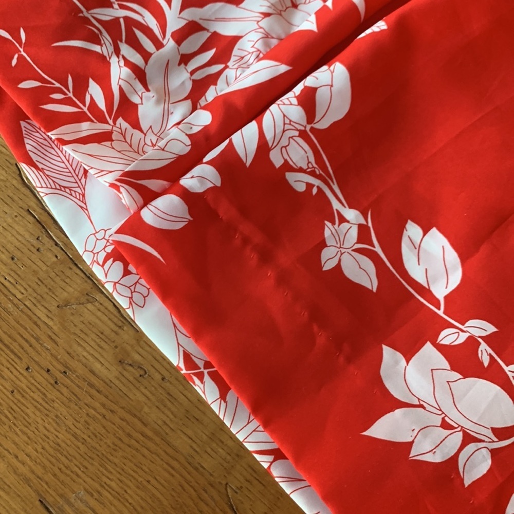 Vintage Hilo Hattie Muumuu Hawaiian Butterfly Sleeve Floral Midi Dress Size L - Picture 7 of 7